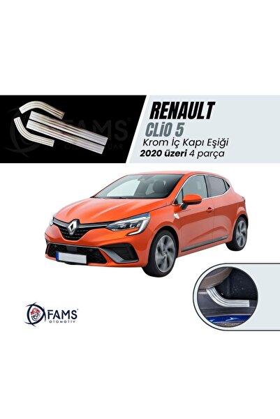 FAMS OTO AKSESUAR Renault Clio 5 Hb Krom Iç Kapı Eşiği 4 Prç, 2020 Ve Üzeri P...