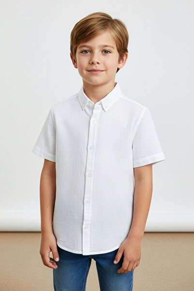 Fulla Moda Flam Linen Look Boys' Shirt