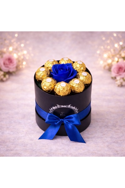 velve Cutie cadou pentru femei neagra, Sweet Flower,trandafir de sapun,7 pral...