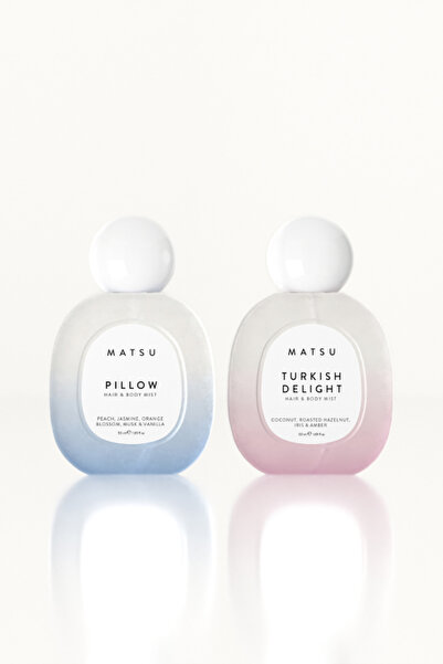 MATSU Pillow & Turkish Delight Vücut Mist & Saç Parfümü Seti - Temiz ve Tatlı...