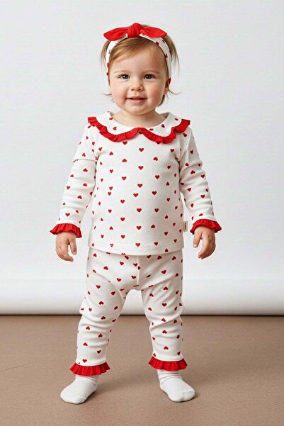 Fulla Moda Corded Fabric Girl's Pajama Set with Bandana