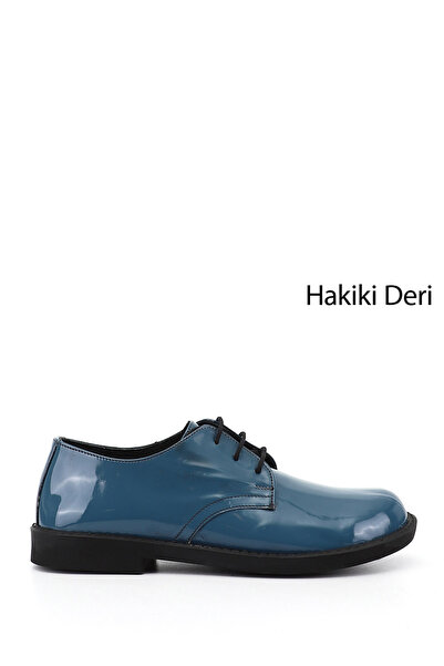 GÖNDERİ(R) Pantofi Oxford din piele naturală cu șireturi, albastru, pentru femei