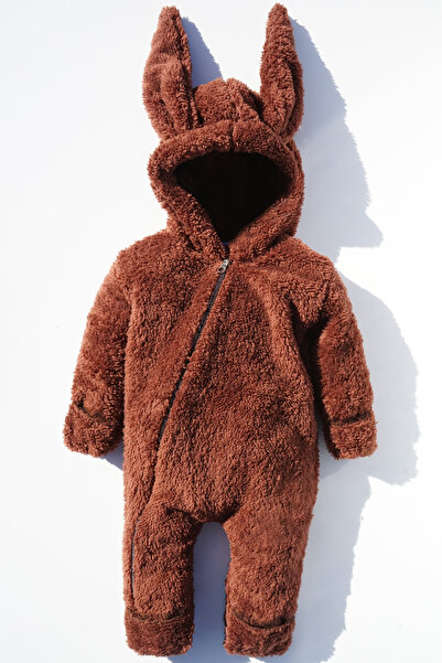 ipek atlas Kız Erkek Bebek Çocuk Peluş Pofuduk Fermuarlı Astronot Tulum