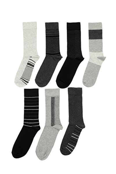 Polaris ALL 7LI SKT-M 5PR Siyah Erkek 7 Li Çorap