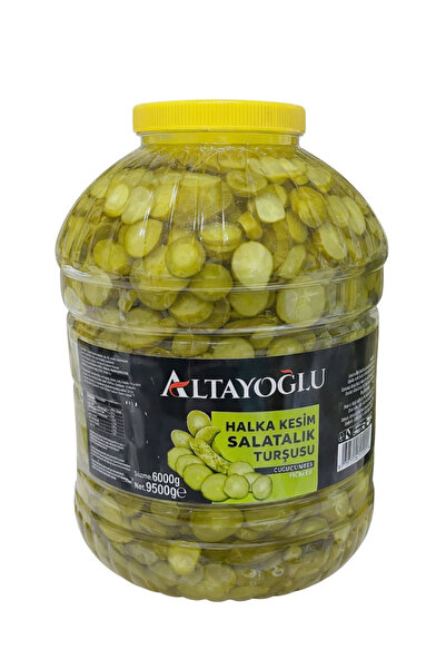 Altayoğlu 10/1 KG PET Rondel Kesim Salatalık Turşu (6 KG)