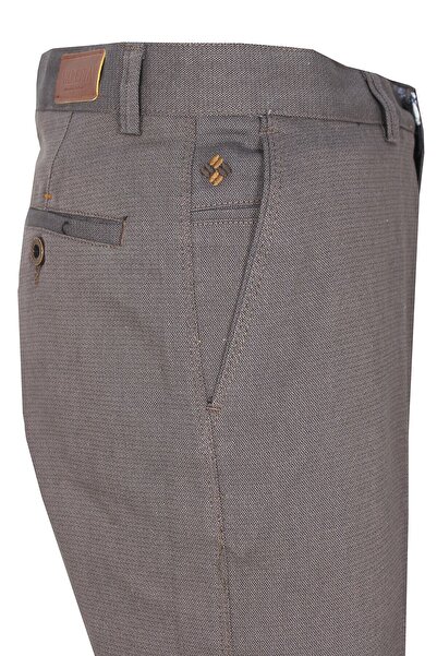 Varetta Muške hlače Ecru Classic kroj Dobby Sa likrom Lan