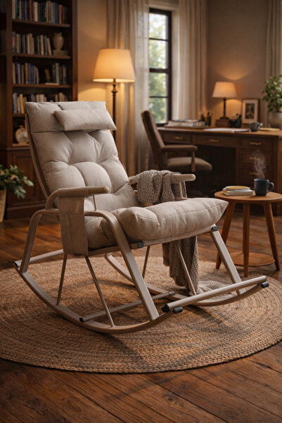 SAFDERUN LIVE SALLANIR SANDALYE Sallanan Sandalye, Metal Tv Koltuğu, Dinlenme...