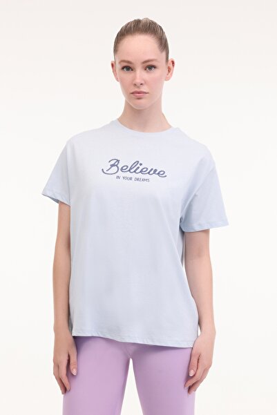 Kinetix WL GEMINA 11BT211 5FX Açık Mavi Kadın Kısa Kol T-Shirt