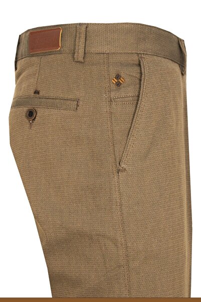 Varetta Ανδρικό παντελόνι από λινό σε σκούρο μουσταρδί χρώμα, κλασική εφαρμογ...