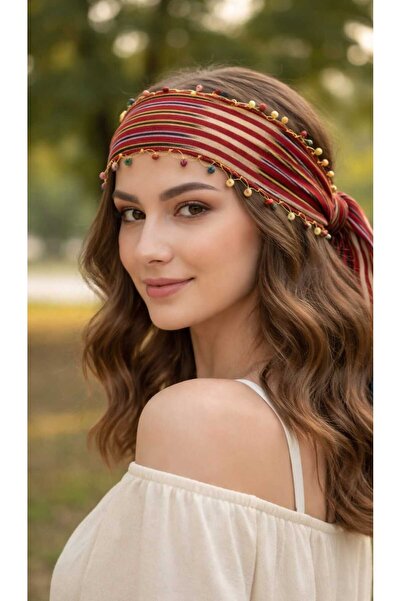 ASYA PAZARLAMA Karadeniz Banada, Keşan cu mărgele de lemn, eșarfe, șaluri, be...