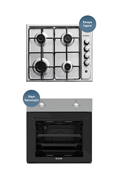 KUMTEL Inox Ankastre 2 li Set