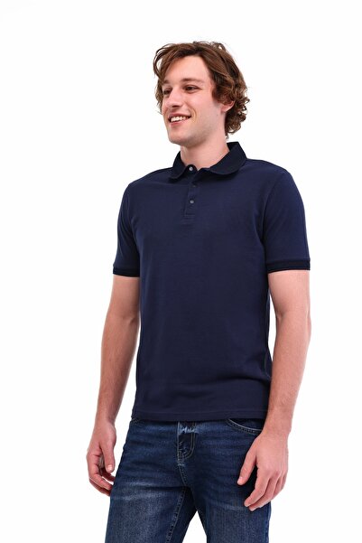 Kinetix ML JACK 12ESS318 5FX Lacivert Erkek Kısa Kol T-Shirt