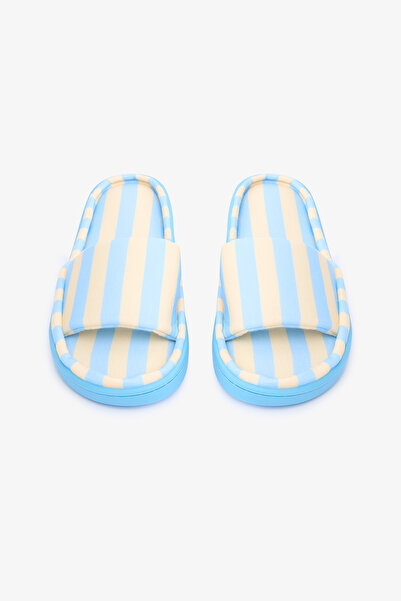 Penti Mona pruhované světle žluté pantofle