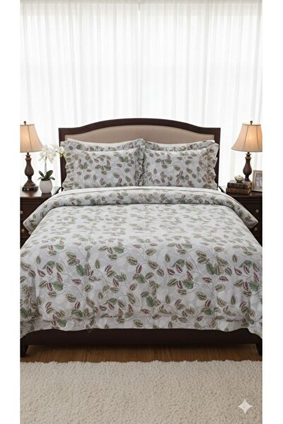 miruza ev tekstil Single-Duo-Bed Floral Ruffled Pillow Bedding Set