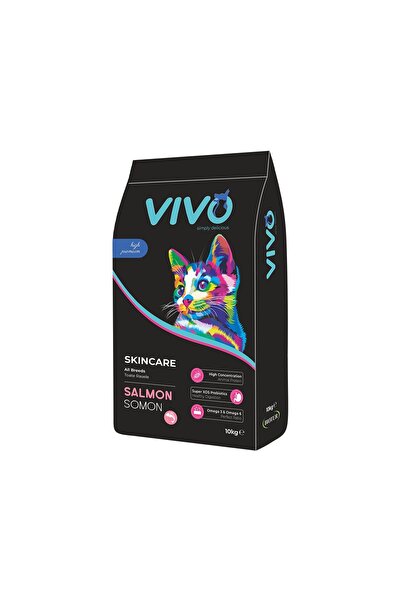 vivo SUPER PREMIUM DRY FOOD FOR ADULT CATS SKINCARE WITH SALMON 10KG