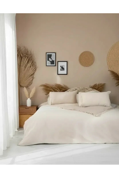 NDC HOME Σετ Παπλωματοθήκη Διπλής Όψης Γκρι Κρέμα