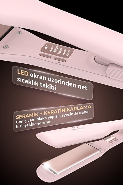 PiranTech KS-709 Saç Düzleştirici – Profesyonel Seramik Keratin Plakalı