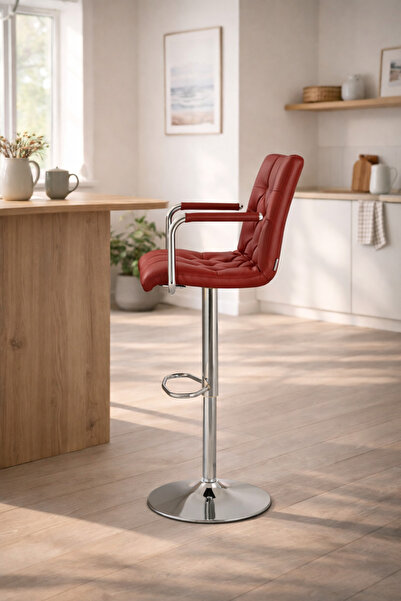 Bürocci Helen Bar Sandalyesi-bordo-9519q0102