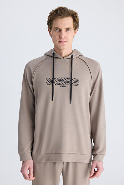 Twn Slim Fit Mink Plain Rayon Sweatshirt