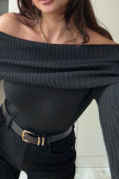 Suziş Madonna Collar Ribbed Knitwear Sweater Key36846