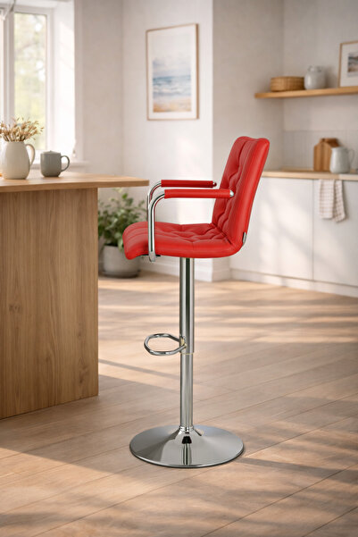 Bürocci Helen Bar Sandalyesi-kırmızı-9519q0116
