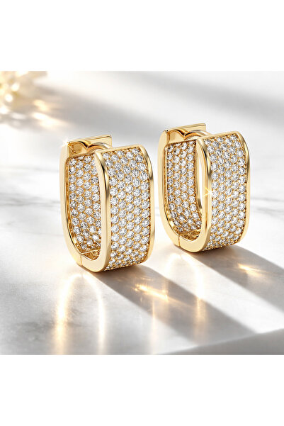 FLORA ATELİER AVEN KÜPE. RODYUM KAPLAMA. KARARMAZ PİRİNÇ. ÜST KALİTE