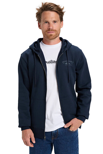Quiksilver ZIP HOOD CHEST LOGO Lacivert Erkek Sweatshirt