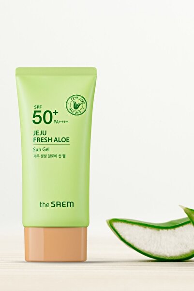THE SAEM Jeju Aloe Sun Gel Güneş Kremi Spf 50 Ve Pa 50 gr (VİONİNE)