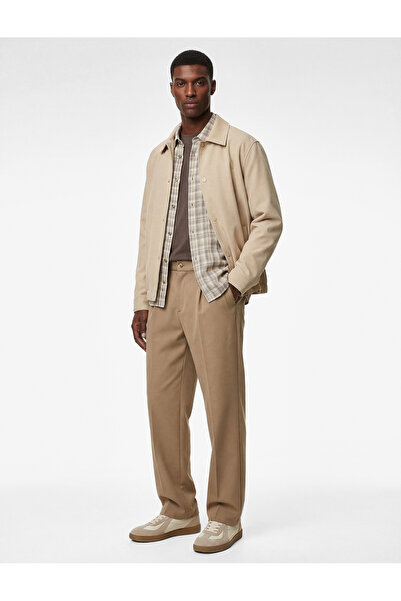 Koton amestec de viscoză Jachetă cu mânecă lungă cu buzunare guler de cămașă ...