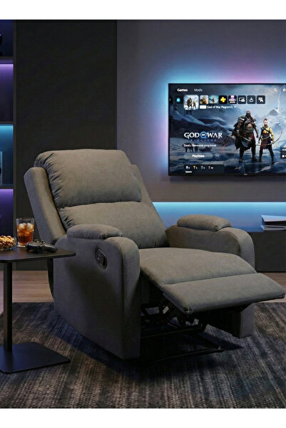 M SMART Fixed Recliner Chair - Linen Lazy Boy Chair with Adjustable Backrest ...