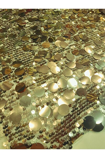 Safir Kumaş Eteklik Elbiselik İrili Ufaklı Para Pul Payet 1.5 Metre