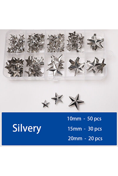 Choice M silvery 100pcs 5 Claw Rivet Metal Star shape Rivets Studs Spike Nail...