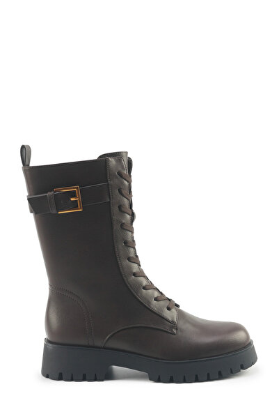 Nine West GREG 5PR Koyu Kahve Kadın Düz Bot