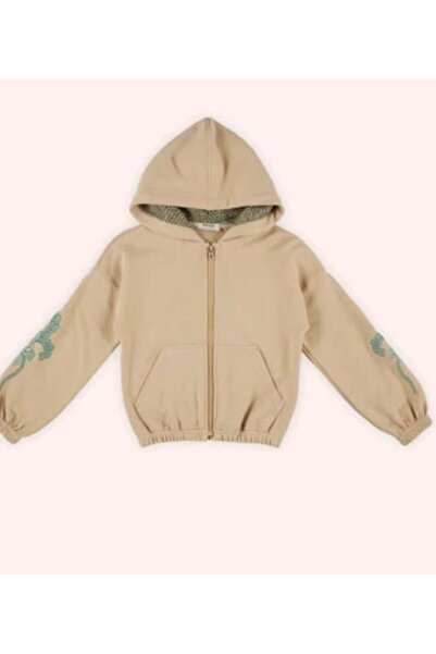 Panço KIZ ÇOCUK KOL DETAY FERMUARLI SWEAT GK7010