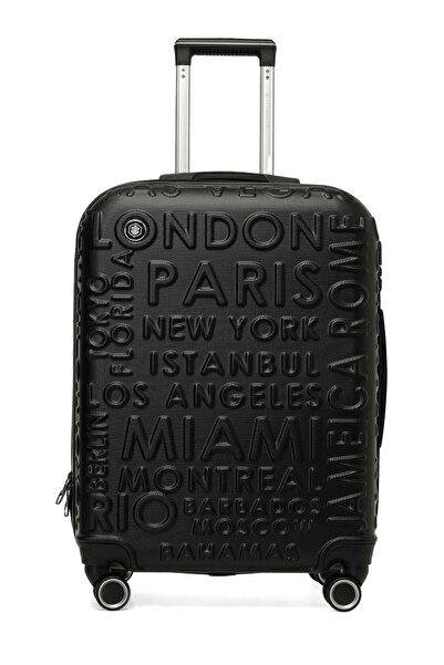 lumberjack LUGANO -O ABS 5PR Siyah Unisex Orta Boy Valiz