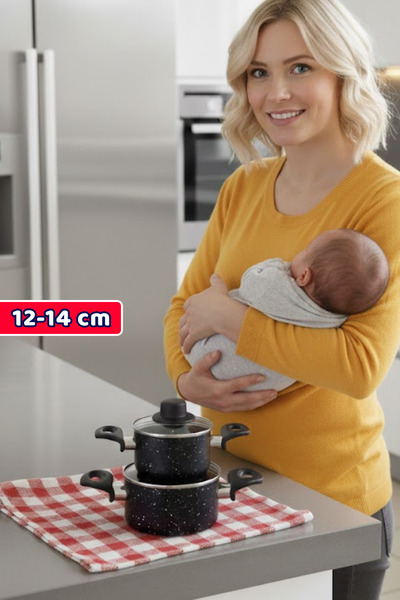 VENETTO mini granit tencere seti 12-14 cm / 14-16 cm ( mama tenceresi )