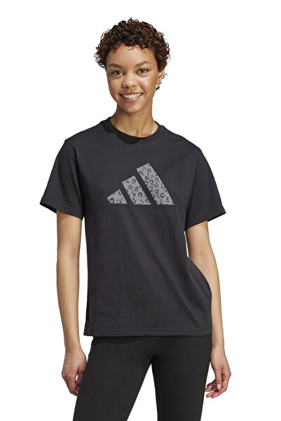 adidas W ANIMAL T Siyah Kadın Kısa Kol T-Shirt