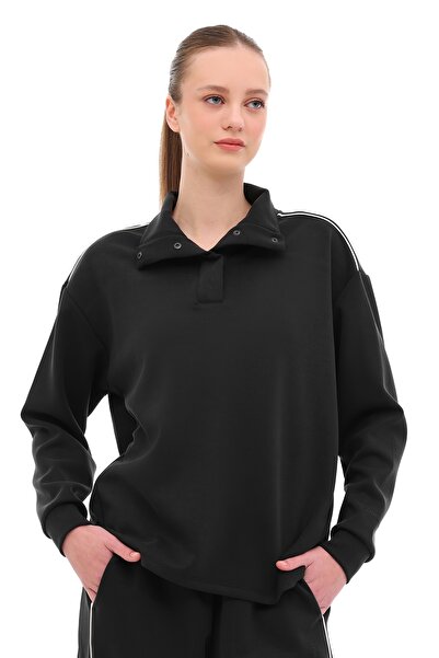 lumberjack Wl 16Balkoç Yog2-8 5Pr Black Women's Sweatshirt