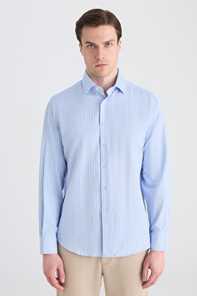 D'S Damat Πουκάμισο Ds Damat σε κανονική εφαρμογή με μπλε ρίγες