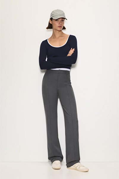 Pull & Bear Nervürlü kumaş pantolon