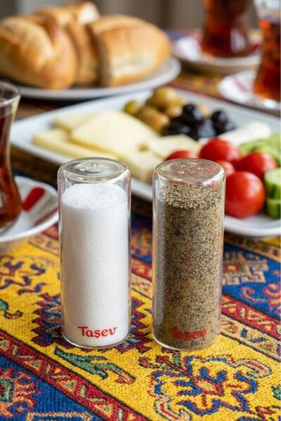 Bambum Ciella - 2'li Borosilikat Cam Tuzluk & Biberlik Seti