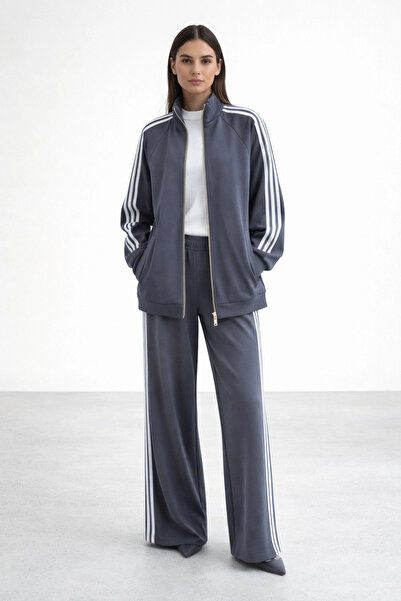 Nuss 1092 Striped Patterned Trouser Suit - Laci̇