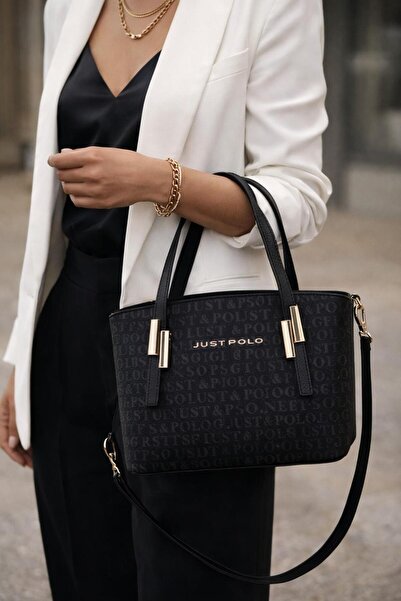 Just Polo حقيبة يد وكتف للأم مكونة من 4 أقسام
