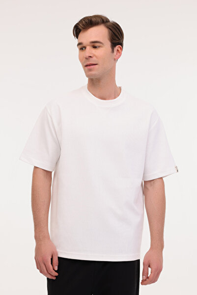 lumberjack ML NECK 11BS60 5FX Ecru muška majica kratkih rukava T-shirt