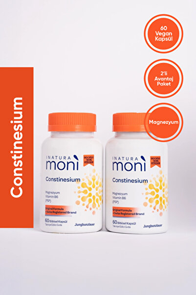 Moni Vitamins 2'li Moni Constinesium Magnezyum, Potasyum, B6 Vitamini 60 Vega...