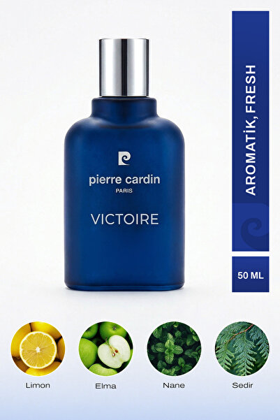 Pierre Cardin Victoire EDP Erkek Parfüm 50 ml|Aromatik Fresh|Limon, Elma, Nan...