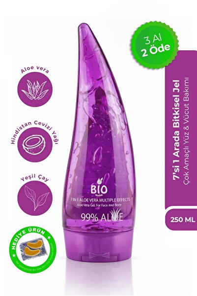 Bio Asia 7 Etkili Bitkisel Jel 250 ml – Aloe Vera & Yeşil Çay & Çay Ağacı Yağı