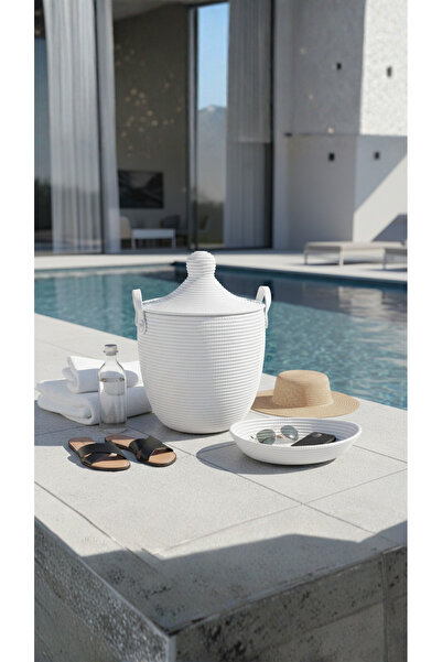 BAKKA HOME Waterproof Modern Storage Basket with Lid + Tray Set