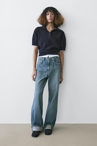 Massimo Dutti Wool knit polo jumper