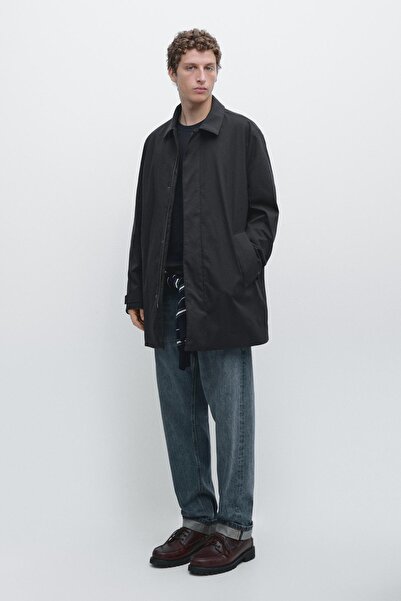 Massimo Dutti Water-repellent woven trench coat